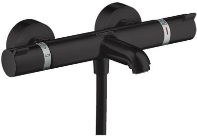 Hansgrohe Ecostat Смеситель для ванны, настенный, термостатический, цвет: черный матовый