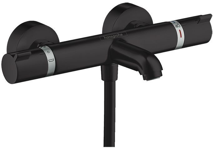 Hansgrohe Ecostat Смеситель для ванны, настенный, термостатический, цвет: черный матовый