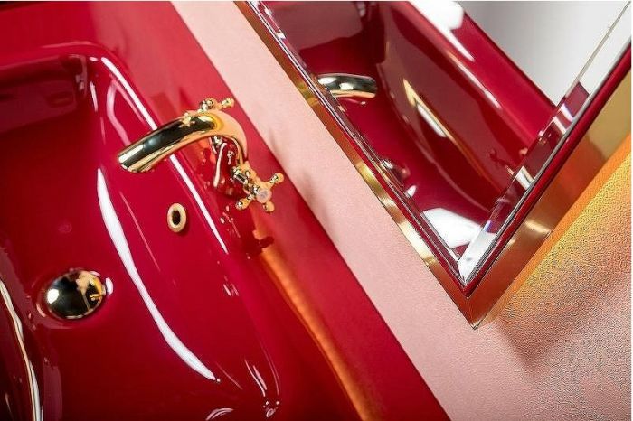 Тумба под раковину Boheme Armadi Art Monaco 100 866-100-RG Бордо глянец Золото