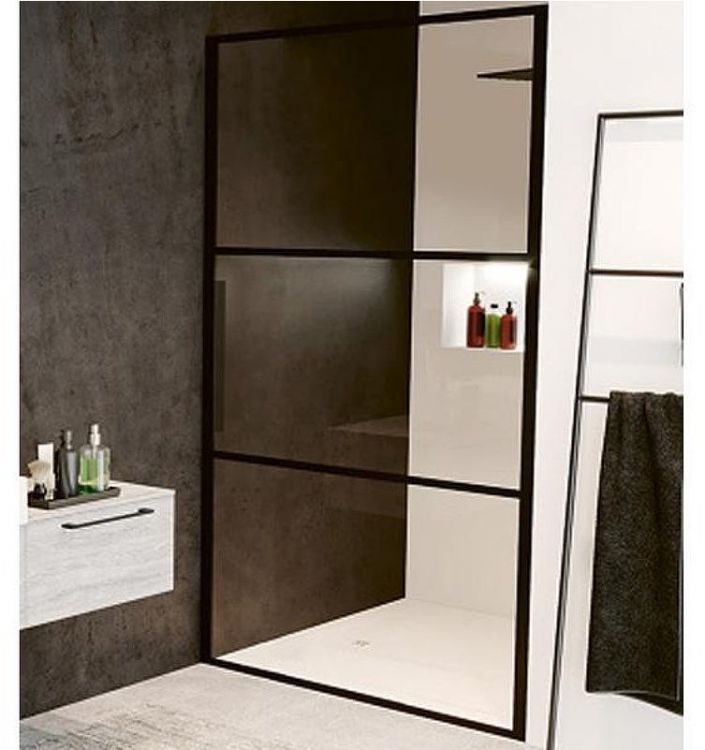 Душевая дверь Riho Grid 100 G004003121 (GB1100000) профиль Черный стекло прозрачное