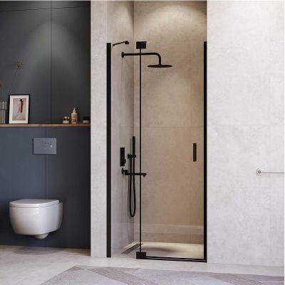 Душевая дверь RGW Hotel HO-014-B 140 350601414-14 профиль Черный стекло прозрачное