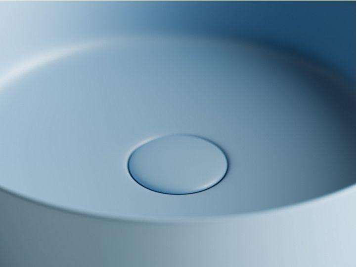 Умывальник CERAMICANOVA Element чаша накладная круглая (цвет Голубой Матовый) CN6022ML