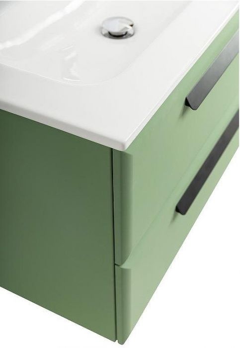 Тумба под раковину Cezares Eco-Cer-N 80 ECO-CER-N-800-2C-SO-PS-P подвесная Фисташковый Софт без ручек