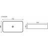 Умывальник CERAMICANOVA Element чаша накладная прямоугольная (цвет Белый Матовый) CN6054MW