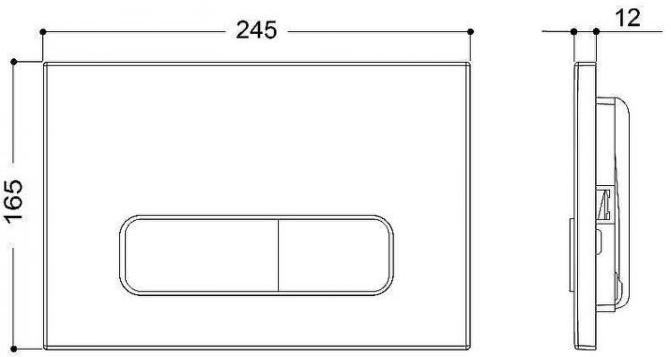 Клавиша смыва Aqueduto Forma FOR0110 Белая глянцевая Клавиша смыва Aqueduto Forma FOR0110 Белая глянцевая