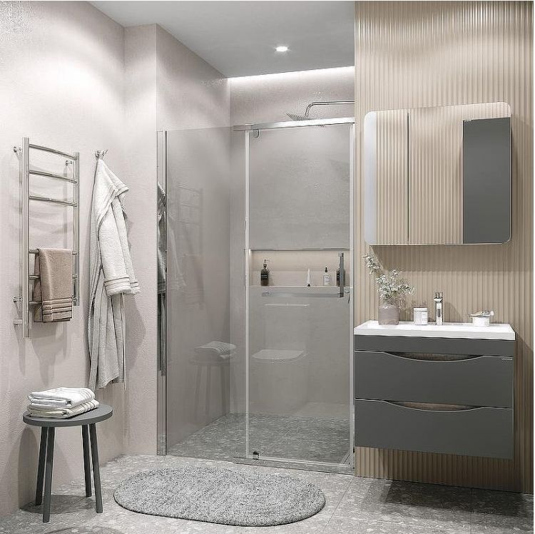 Душевая дверь Grossman Pragma 100 100.K33.03.100.10.00 профиль Хром стекло прозрачное