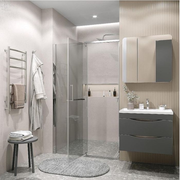 Душевая дверь Grossman Pragma 100 100.K33.03.100.10.00 профиль Хром стекло прозрачное