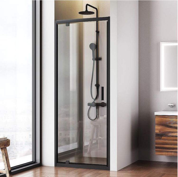 Душевая дверь AM.PM Gem 80 W90G-80-1P-BT профиль Черный матовый стекло прозрачное