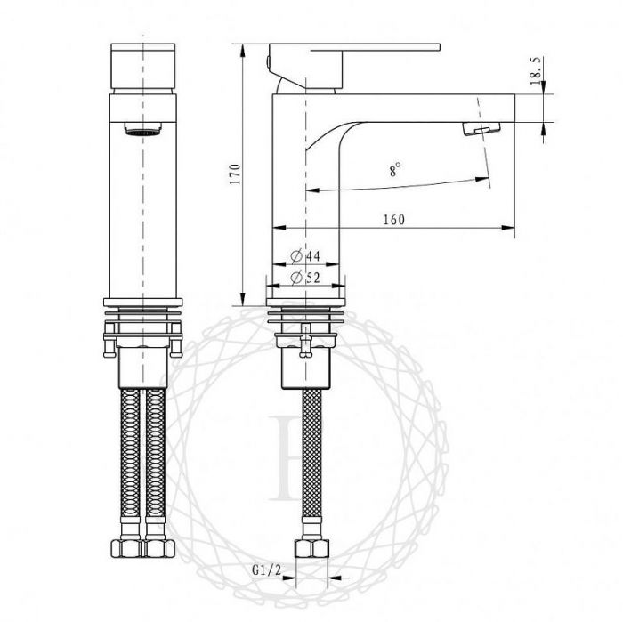 Смеситель для раковины FILARETE Retta FL5030NK цвет Никель