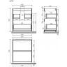 Тумба напольная под раковину SANCOS Libra Floor, дуб чарльстон 690х450х840 мм, LB70FECH