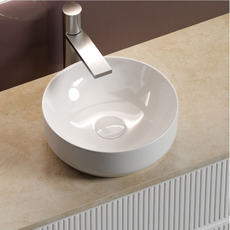 Тумба подвесная SANCOS Snob T, Bianco 995х445х500, под столешницу с отверстием под смеситель, цвет Kreman, SNT100W