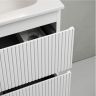 Тумба подвесная SANCOS Snob T, Bianco 995х445х500, под столешницу с отверстием под смеситель, цвет Kreman, SNT100W