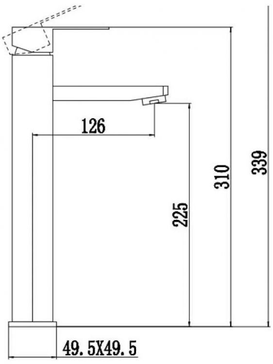 Смеситель для раковины Fmark FS8111Q цвет Графит