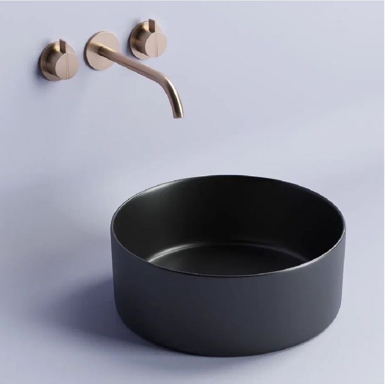 Умывальник чаша SANCOS Element накладная круглая 358x358x137мм, CN6032MB