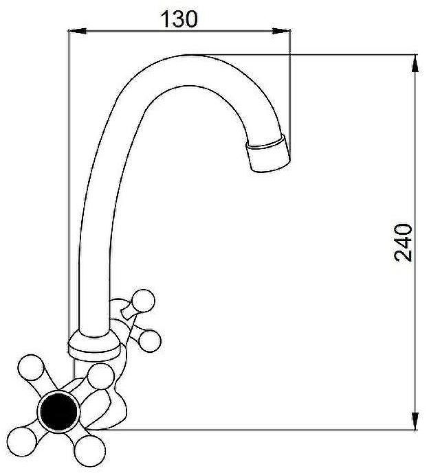 Смеситель для кухни Сантаком StOmega 3310-4 Хром