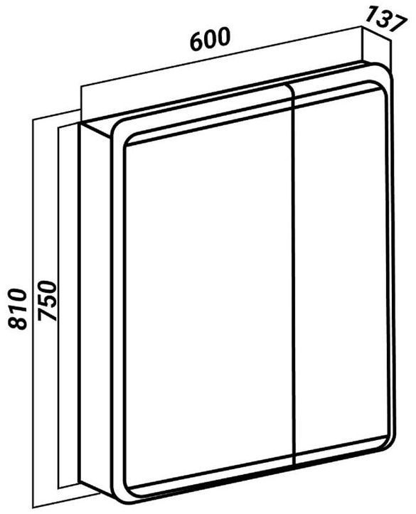 Зеркальный шкаф Runo Эрика 60 00-00004153 Белый