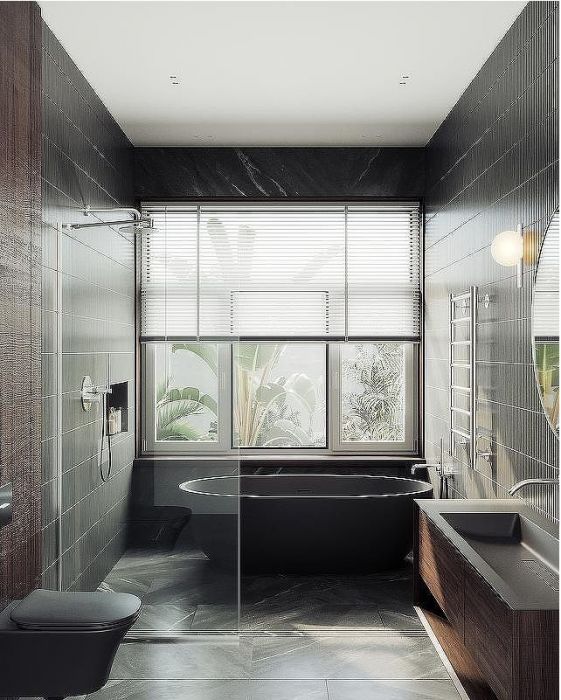 Душевая перегородка Maybah Glass MGD-689-5у 890x1950 в узком профиле Хром матовый стекло прозрачное