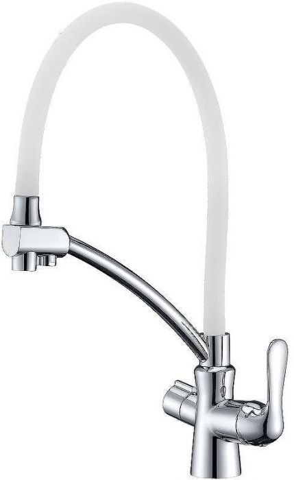 Смеситель для кухни Lemark Comfort LM3070C-White Хром Белый