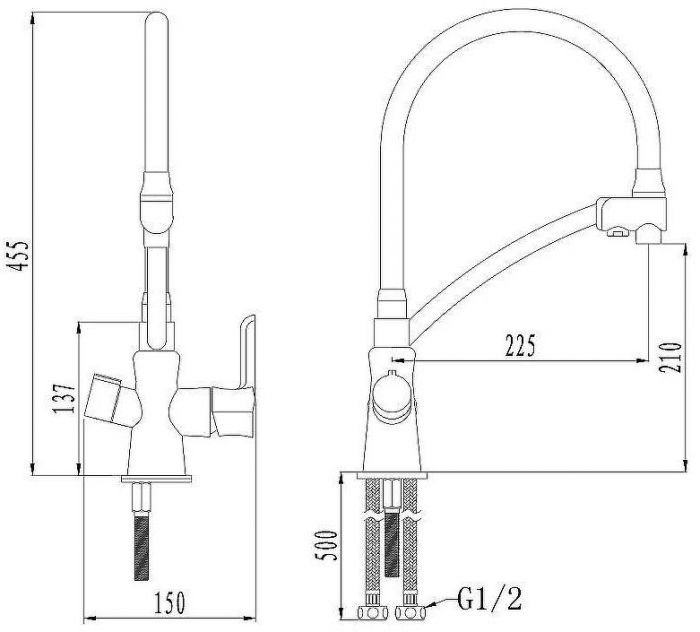 Смеситель для кухни Lemark Comfort LM3070C-White Хром Белый