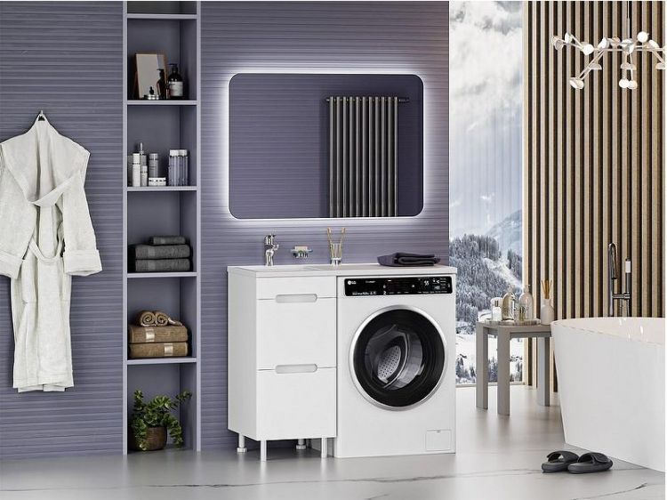 Тумба с раковиной Misty Байкал 100 L УТ000014749 Белая Тумба с раковиной Misty Байкал 100 L УТ000014749 Белая