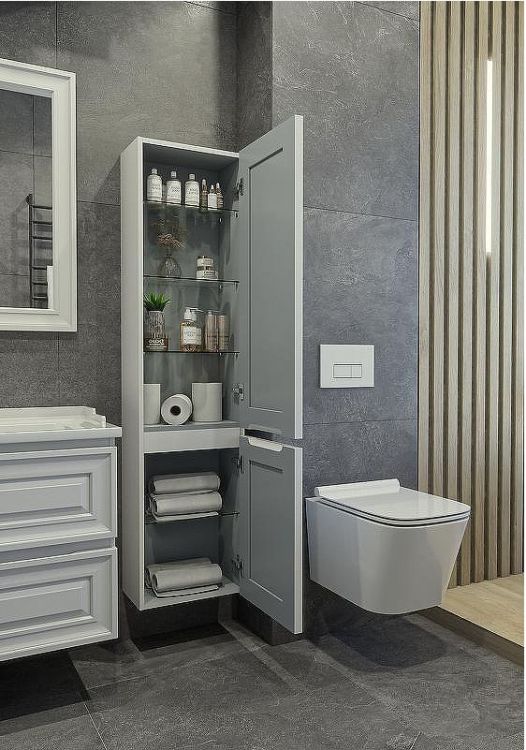 Шкаф пенал Caprigo Ponza 40 R 13550R-В231 подвесной Белый матовый