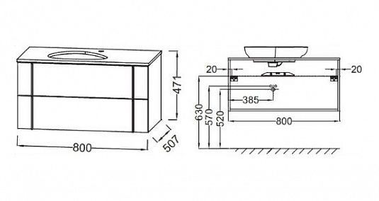 Тумба под раковину 100 см Jacob Delafon Nouvelle Vague EB3040-NR2 коричневая кожа Тумба под раковину 100 см Jacob Delafon Nouvelle Vague EB3040-NR2 коричневая кожа