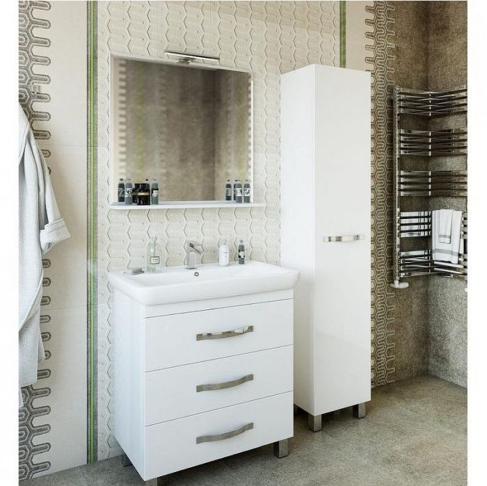 Шкаф пенал Sanflor Одри2 40 L Н0000001203 Белый