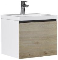 Тумба под раковину Vigo Cross 50 402 подвесная цвет Дуб давос натуральный Белый