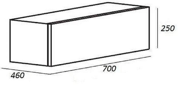 Тумба Cezares Cadro 70 CADRO-70-1C-SO-BG-BLUM подвесная Bianco Ghiaccio