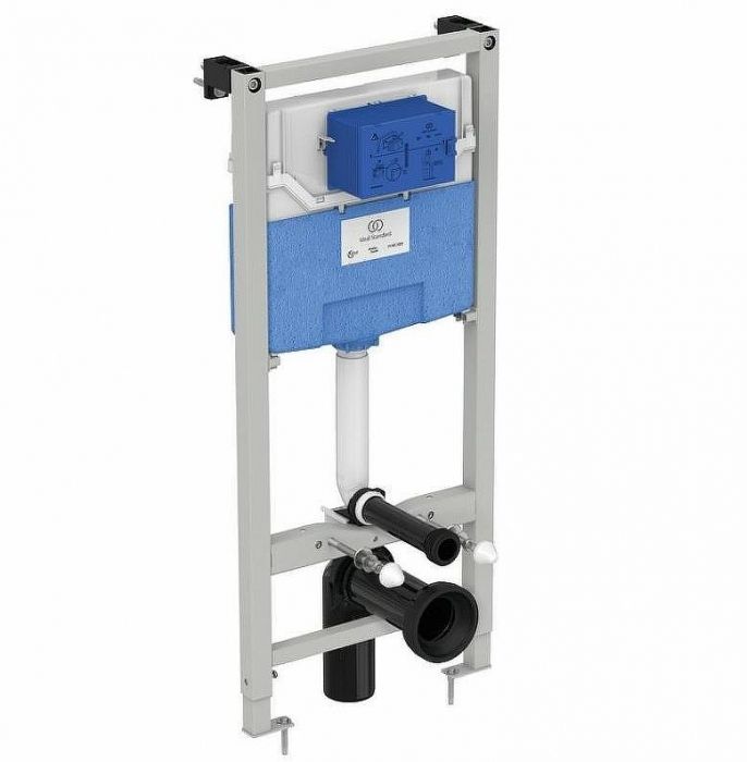 Комплект унитаза с инсталляцией Ideal Standard Connect P211601 с сиденьем Микролифт и клавишей смыва Хром