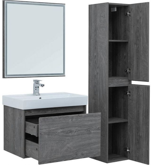 Комплект мебели для ванной Aquanet Nova Lite 75 242295 подвесной Дуб рошелье