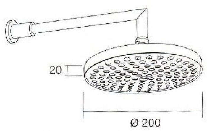 Верхний душ Margaroli 208CR Хром