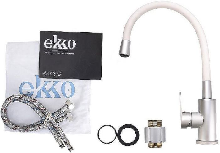 Смеситель для кухни Ekko E4263-7 Белый Хром