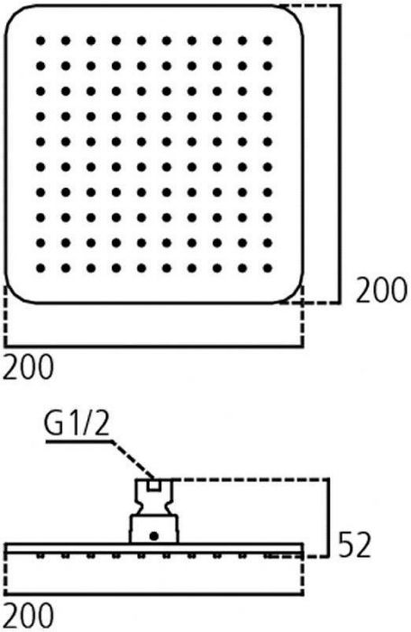 Верхний душ Ideal Standard Ideal Rain Cube B0024AA Хром