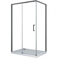 Душевой уголок Ceruttispa Vito 110x80 B L профиль Черный стекло прозрачное