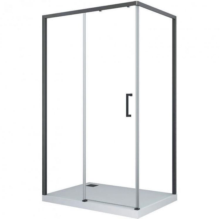 Душевой уголок Ceruttispa Vito 110x80 B L профиль Черный стекло прозрачное Душевой уголок Ceruttispa Vito 110x80 B L профиль Черный стекло прозрачное