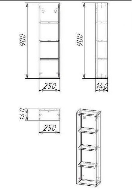 Полка Grossman Бруно 25 402501 Веллингтон