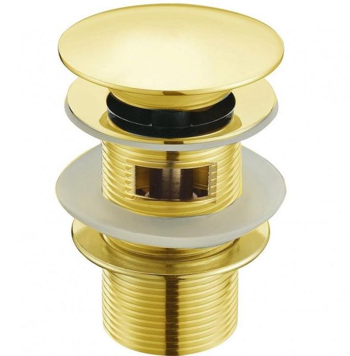 Донный клапан Boheme Imperiale 611/2 click-clack с переливом Золото