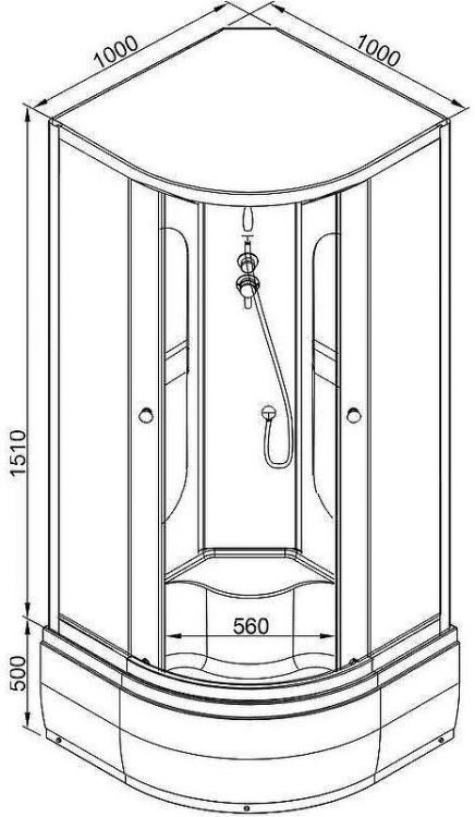 Душевая кабина Avacan 100 L910N без гидромассажа