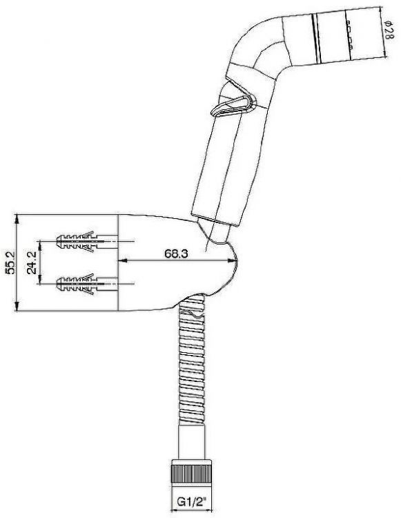 Гигиенический душ E.C.A. 402111045EX Хром Гигиенический душ E.C.A. 402111045EX Хром