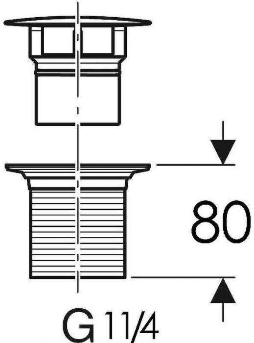 Донный клапан Geberit 152.080.14.1 Черный матовый