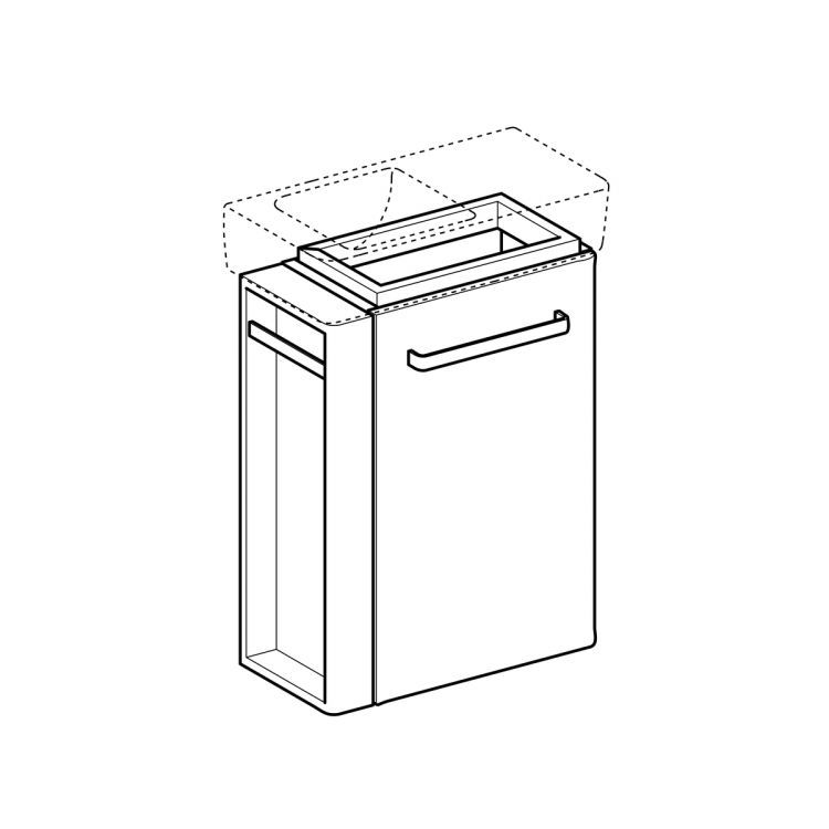 Тумба под раковину Geberit Renova Nr.1 Comprimo, 45x23, белый матовый [862250000]
