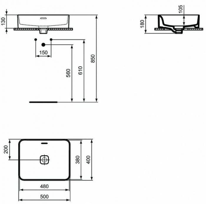 Раковина-чаша Ideal Standard Strada II Vessel 50 T296501 Euro White