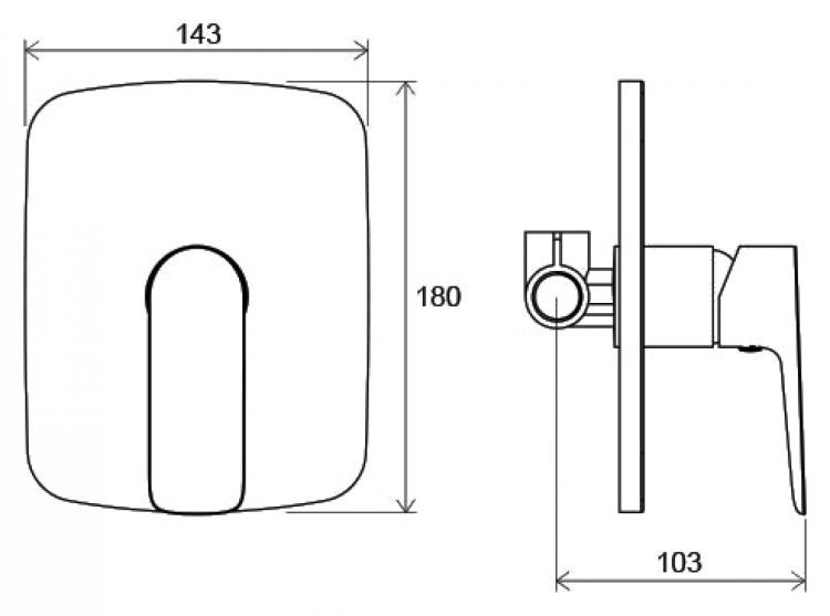 Смеситель Ravak Classic CL 062.00 для душа Смеситель Ravak Classic CL 062.00 для душа