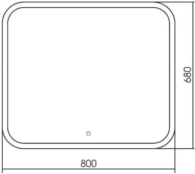 Зеркало Abber See 80 AG6109S-0.8 с подсветкой с сенсорным выключателем и диммером