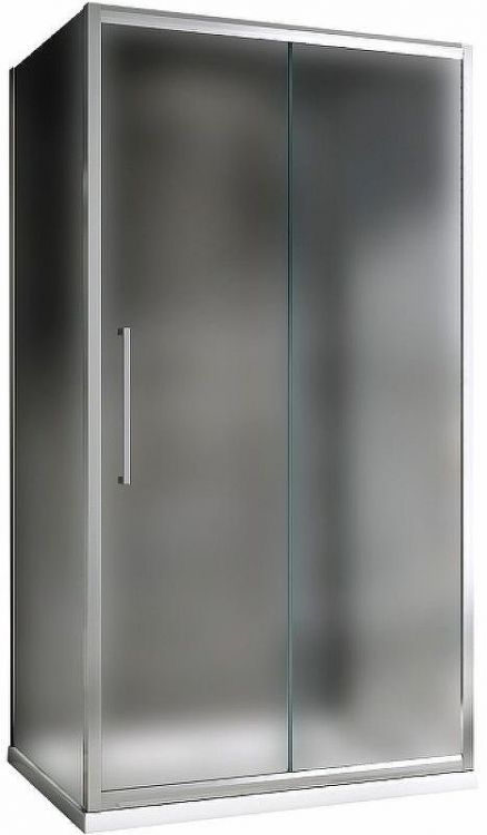 Душевой уголок Abber Schwarzer Diamant 130x80 AG30130MH-S80M-S80M профиль Хром стекло матовое