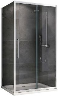 Душевой уголок Abber Schwarzer Diamant 120x80 AG30120H-S80 профиль Хром стекло прозрачное