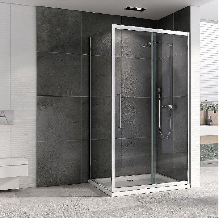 Душевой уголок Abber Schwarzer Diamant 120x80 AG30120H-S80 профиль Хром стекло прозрачное