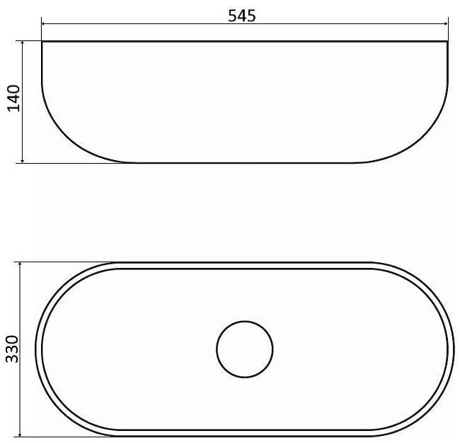Раковина-чаша Montebianco Conca 55 20142 цвет Белый матовый