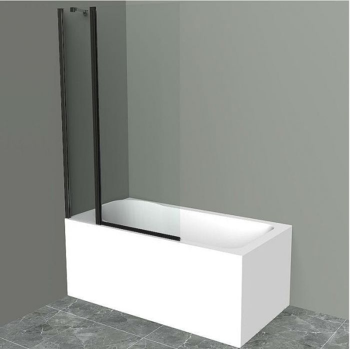 Шторка на ванну BelBagno Uno 100 UNO-V-11-100/150-C-NERO профиль Черный матовый стекло прозрачное